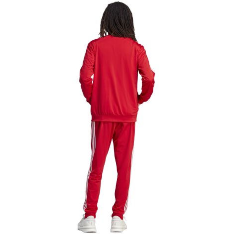 Adidas Tuta da Uomo Basic 3 Stripes Tricot Rosso IJ6056. Jekoshop